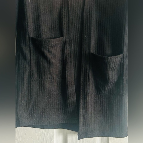 SHEIN Tween Girl Open Front Patch Pocket Rib-Knit Cardigan, 9Y, NWOT - Picture 5 of 6